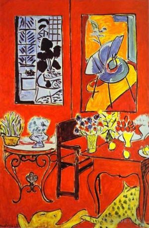 zeitgenössische kunst von Henri Matisse - Großer roter Innenraum