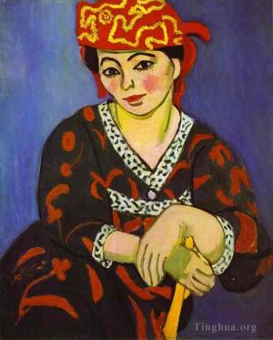 zeitgenössische kunst von Henri Matisse - Madame Matisse Madras Rouge