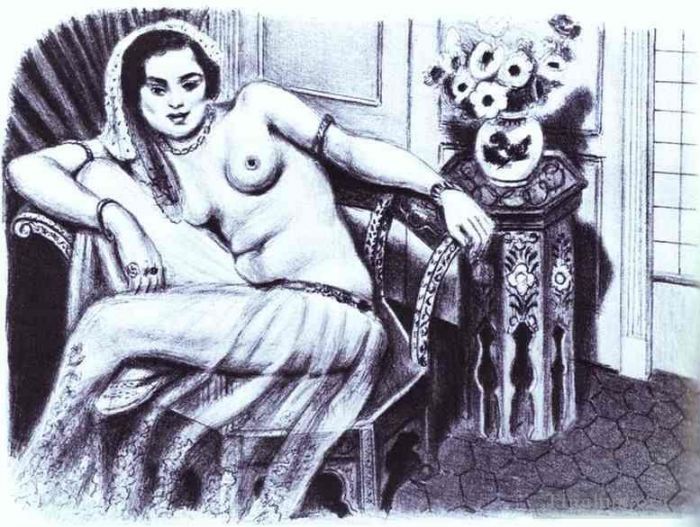 Henri Matisse Andere Malerei - Odaliske im Gazerock 1929
