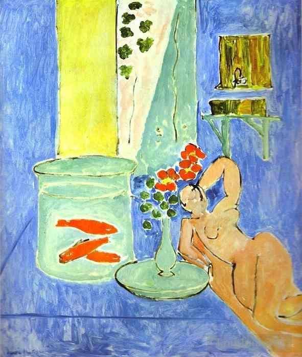 Henri Matisse Andere Malerei - Roter Fisch und eine Skulptur