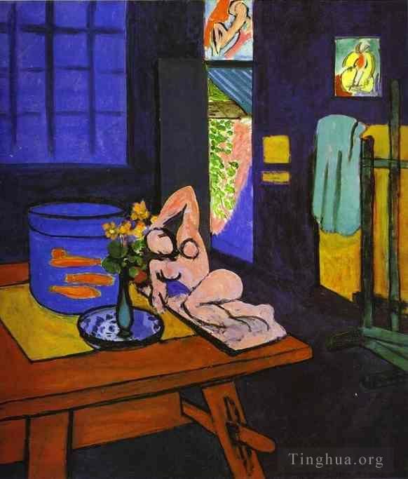 Henri Matisse Andere Malerei - Roter Fisch im Innenraum
