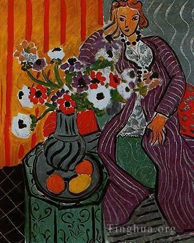 Henri Matisse Andere Malerei - Violette Robe und Anemonen