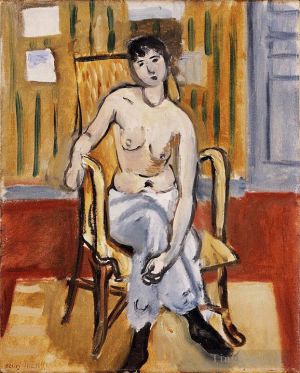 zeitgenössische kunst von Henri Matisse - Sitzende Figur Tan Room 1918