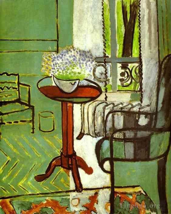 Henri Matisse Andere Malerei - Der Fensterinnenraum mit Vergissmeinnicht 1916