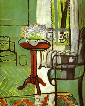 zeitgenössische kunst von Henri Matisse - Der Fensterinnenraum mit Vergissmeinnicht 1916