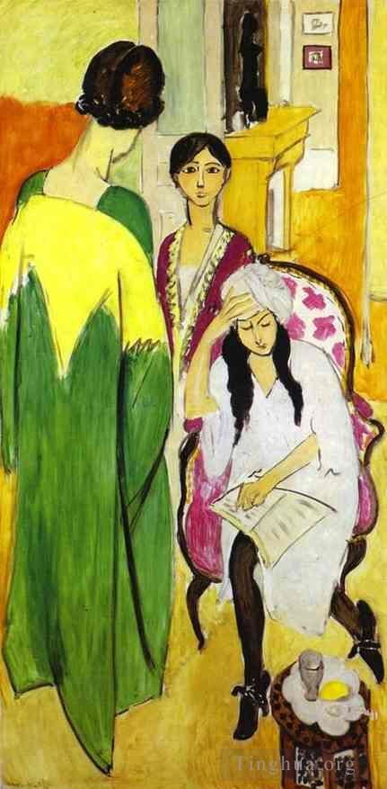 Henri Matisse Andere Malerei - Drei Schwestern Triptychon Linker Teil