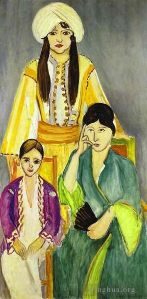 Zeitgenössische Malerei - Drei Schwestern Triptychon Linker Teil