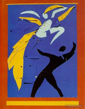 Zeitgenössische Malerei - Zwei Tänzer-Studie für Rouge et Noir 1938