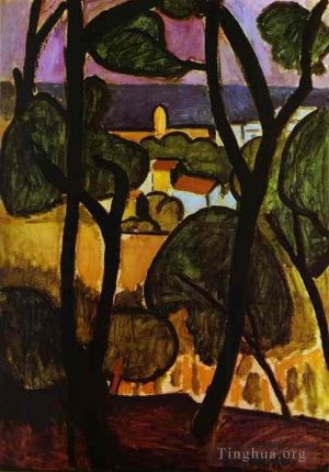 zeitgenössische kunst von Henri Matisse - Ansicht von Collioure 1908