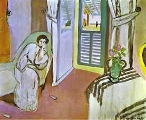 zeitgenössische kunst von Henri Matisse - Frau auf einem Sofa 1920