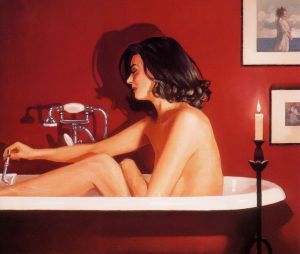 Zeitgenössische Ölmalerei - Weinendes Bad