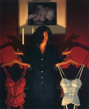 zeitgenössische kunst von Jack Vettriano - Himmel oder Hölle, die süßeste Wahl