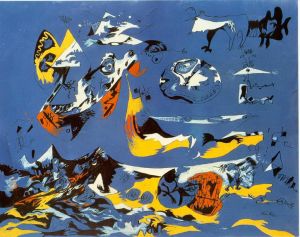 Zeitgenössische Malerei - Blauer Moby Dick