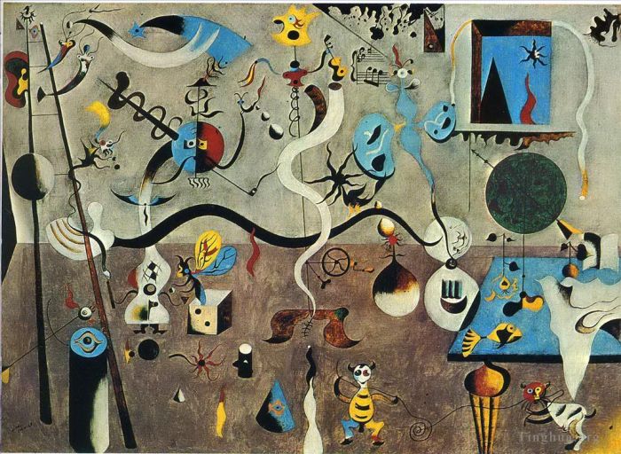 Joan Miro Ölgemälde - Harlekin-Karneval
