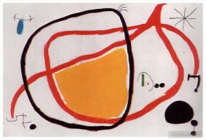 zeitgenössische kunst von Joan Miro - Vogel in der Nacht