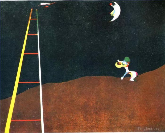 Joan Miro Andere Malerei - Hund bellt den Mond an