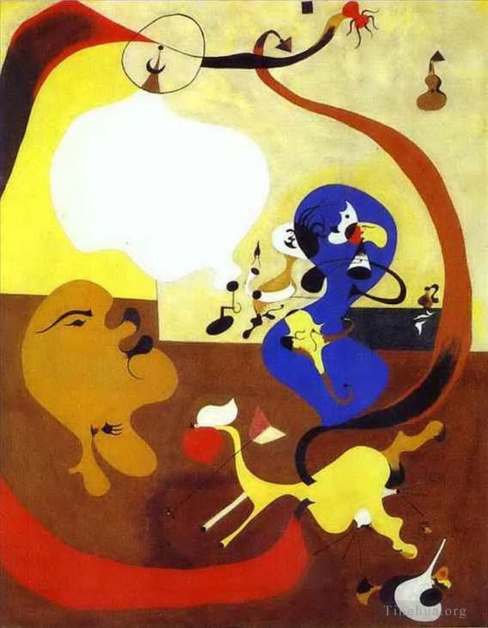 Joan Miro Andere Malerei - Niederländisches Interieur II