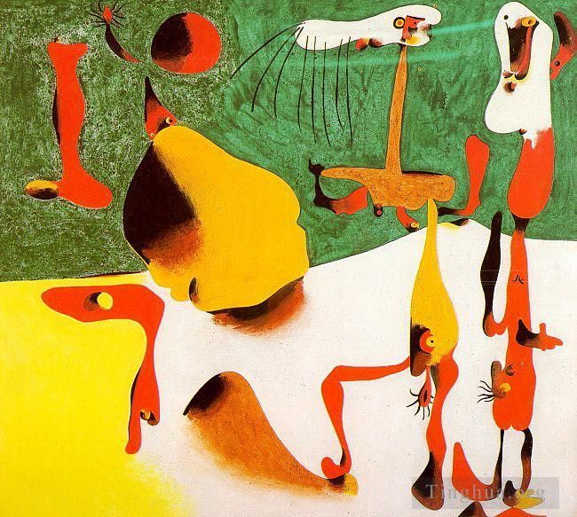 Joan Miro Andere Malerei - Figuren vor einer Metamorphose