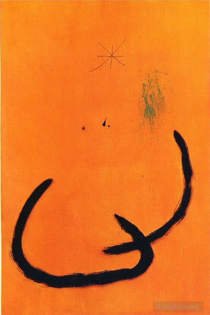Joan Miro Andere Malerei - Goutte d eau sur la neige rose