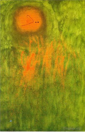 zeitgenössische kunst von Joan Miro - Von Planeten verfolgtes Haar