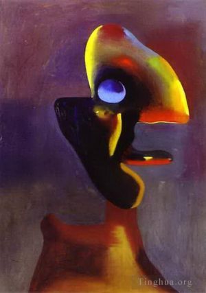 zeitgenössische kunst von Joan Miro - Kopf eines Mannes