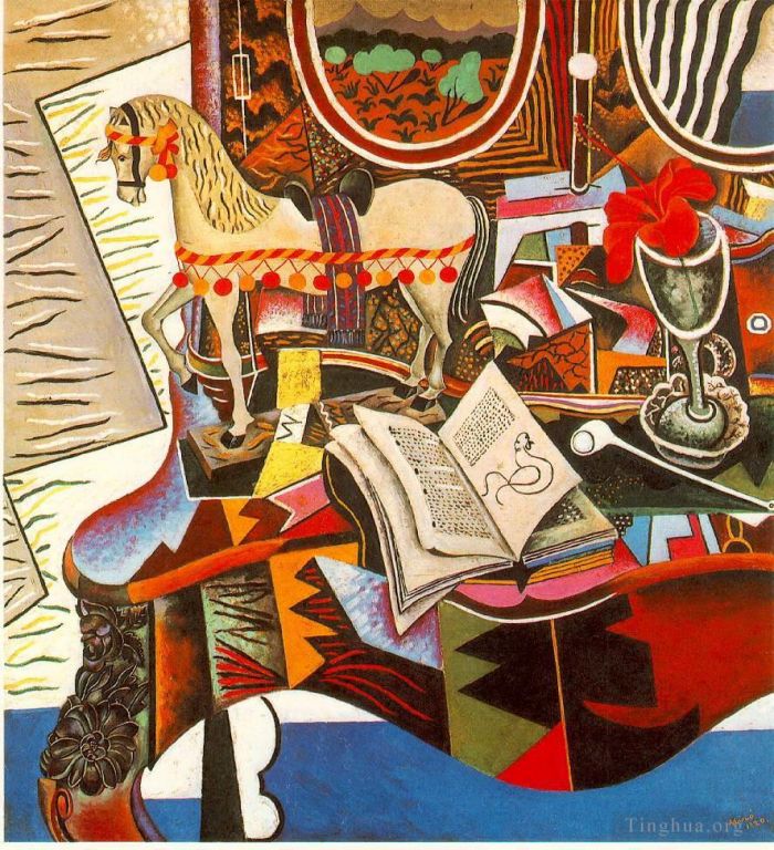 Joan Miro Andere Malerei - Pferdepfeife und rote Blume
