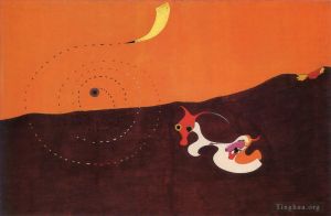 zeitgenössische kunst von Joan Miro - Landschaft Der Hase