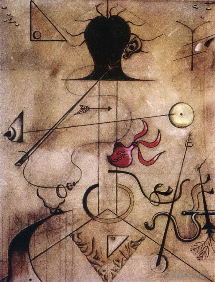 Joan Miro Andere Malerei - Porträt von Frau K