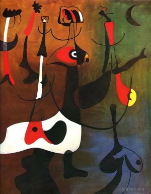 zeitgenössische kunst von Joan Miro - Rhythmische Charaktere