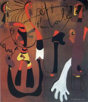zeitgenössische kunst von Joan Miro - Schneckenfrau Blumenstern
