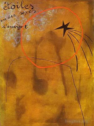 zeitgenössische kunst von Joan Miro - Stars in Schneckengeschlechtern
