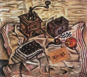 zeitgenössische kunst von Joan Miro - Stillleben mit Kaffeemühle