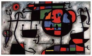 zeitgenössische kunst von Joan Miro - Die Skistunde
