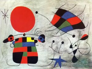 zeitgenössische kunst von Joan Miro - Das Lächeln der extravaganten Flügel