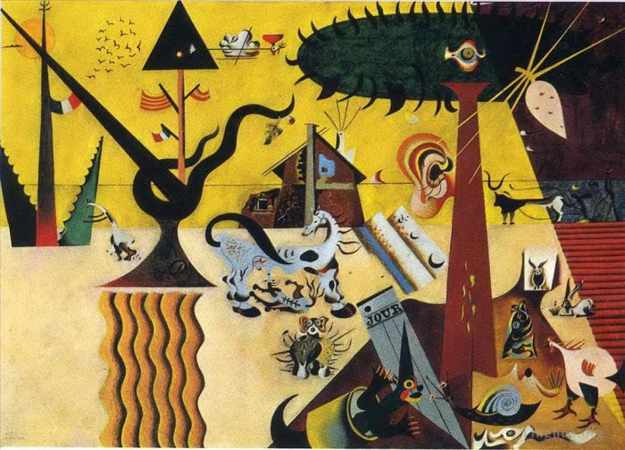 Joan Miro Andere Malerei - Das bestellte Feld