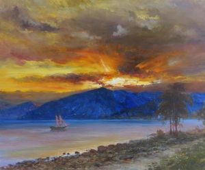 zeitgenössische kunst von Komarov Nikolai - Sonnenuntergang