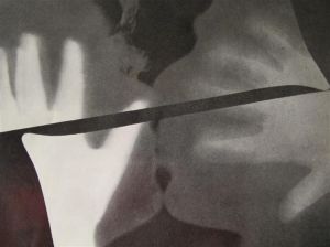 zeitgenössische kunst von Man Ray - Rayographieren Sie den Kuss 1922