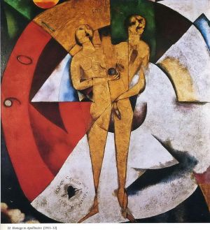 zeitgenössische kunst von Marc Chagall - Hommage an Apollinaire