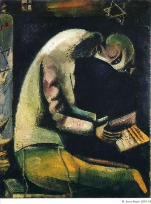 zeitgenössische kunst von Marc Chagall - Jude beim Gebet