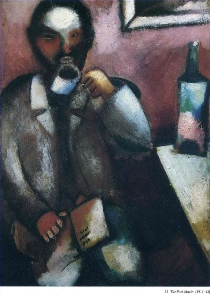 Marc Chagall Ölgemälde - Mazin der Dichter
