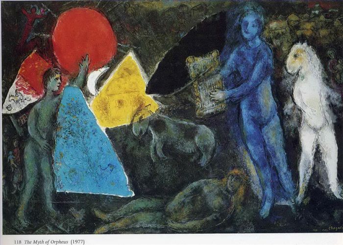 Marc Chagall Ölgemälde - Der Mythos von Orpheus