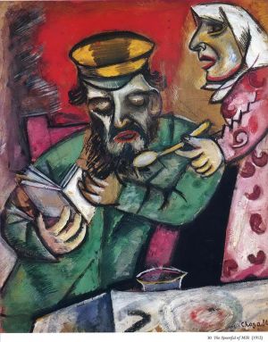 zeitgenössische kunst von Marc Chagall - Der Löffel Milch