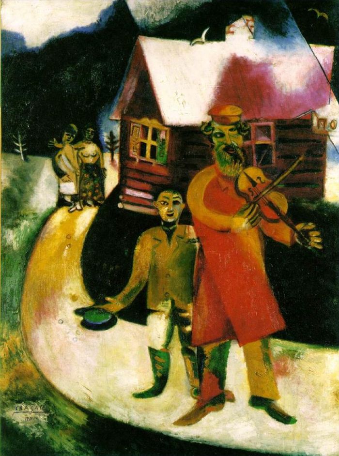 Marc Chagall Ölgemälde - Der Geiger
