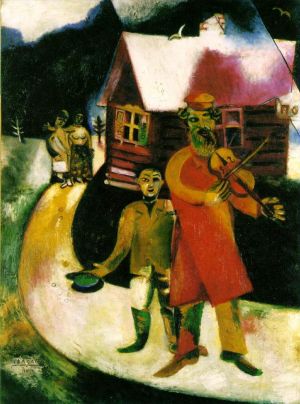 zeitgenössische kunst von Marc Chagall - Der Geiger