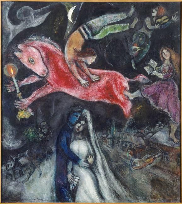 Marc Chagall Andere Malerei - Ein rotes Pferd