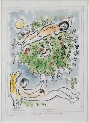 zeitgenössische kunst von Marc Chagall - Ein blühender Baum