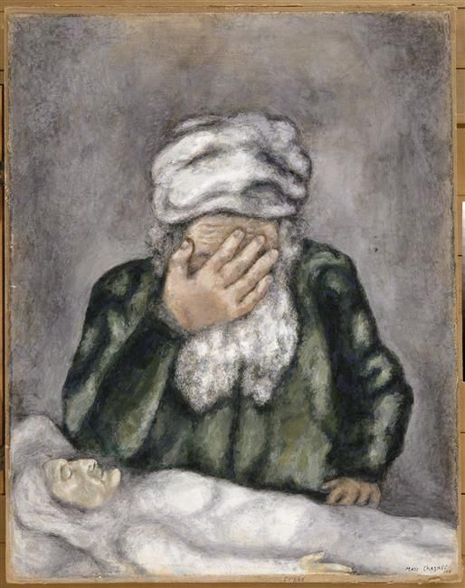 Marc Chagall Andere Malerei - Abraham weint um Sarah
