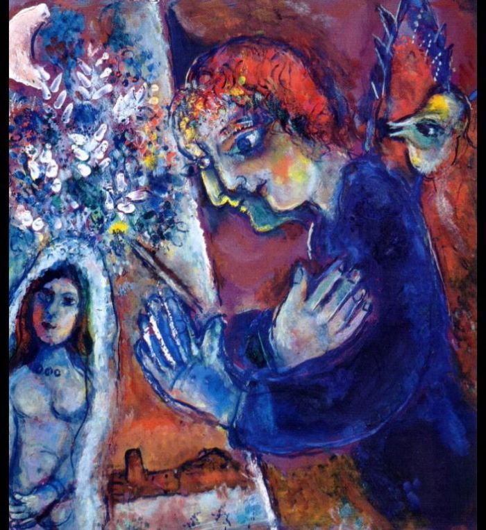 Marc Chagall Andere Malerei - Künstler bei Staffelei