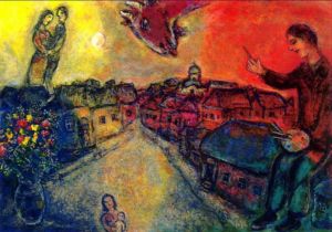 zeitgenössische kunst von Marc Chagall - Künstler über Vitebsk 2