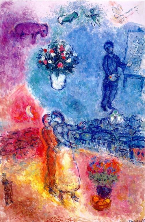 Marc Chagall Andere Malerei - Künstler über Witebsk
